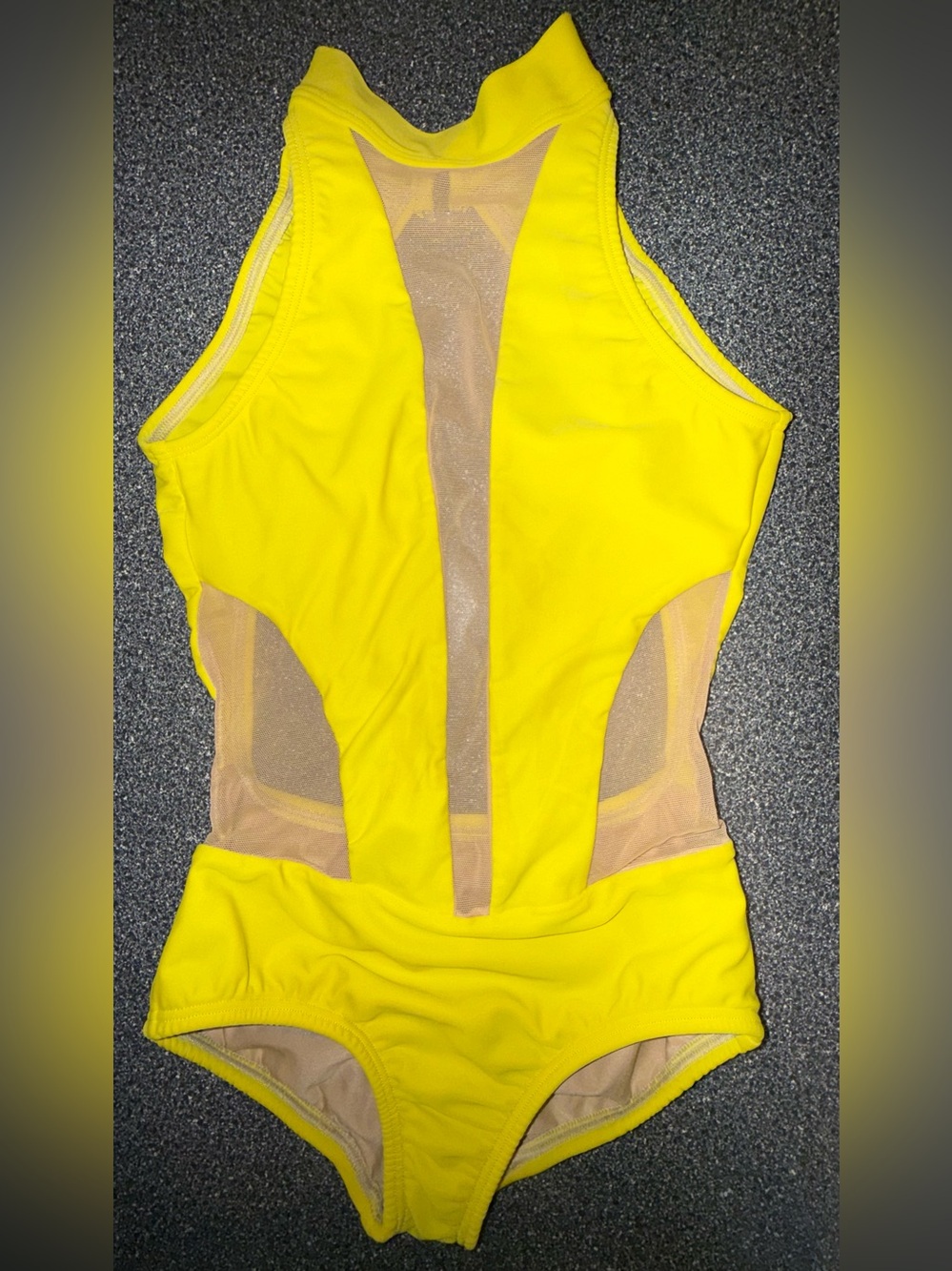AA Dance Costumes Yellow Leotard Size Child Large ** see below**